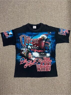 Chase Racewear 1998 Dale Earnhardt The Quest Black NASCAR 90s Racing T-Shirt